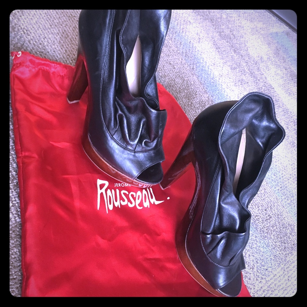 Jerome C Rousseau:  Custom Shoes Leather Heels!